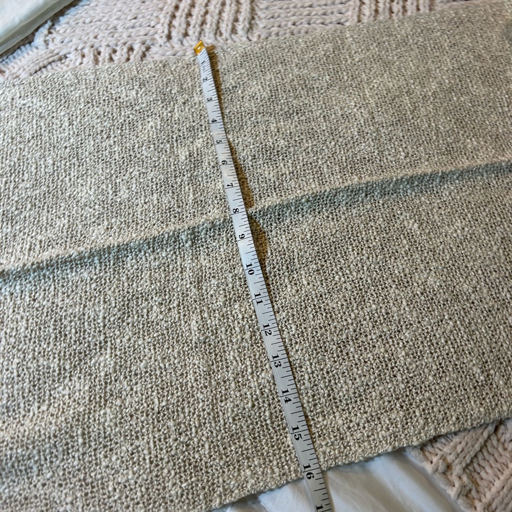 John J. Murphy Beige Linen Blend Fringed Scarf 🆕 - Picture 5 of 7